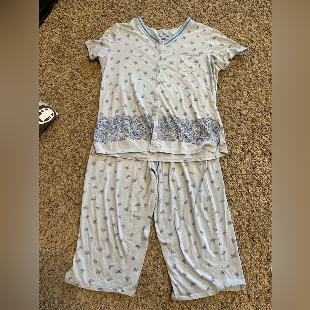 Celestial Dreams Women’s Pajama Set Blue L